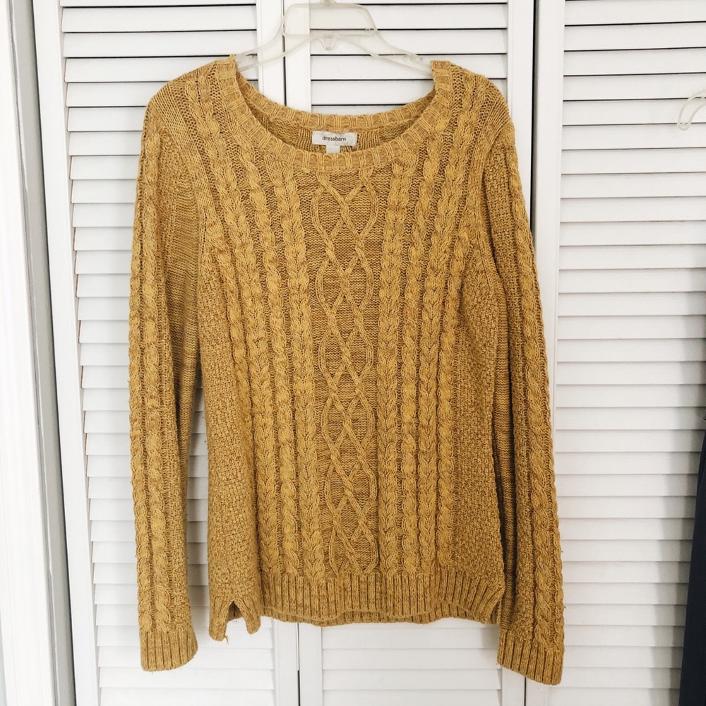 3/30 dressbarn yellow sweater